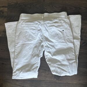 Wrangler White Boot Cut Jeans Lightweight Denim with strech waistband